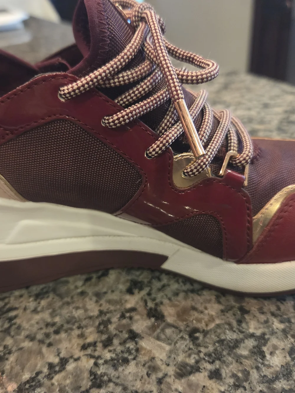 Michael Kors Womens Burgundy Trainer Sneakers